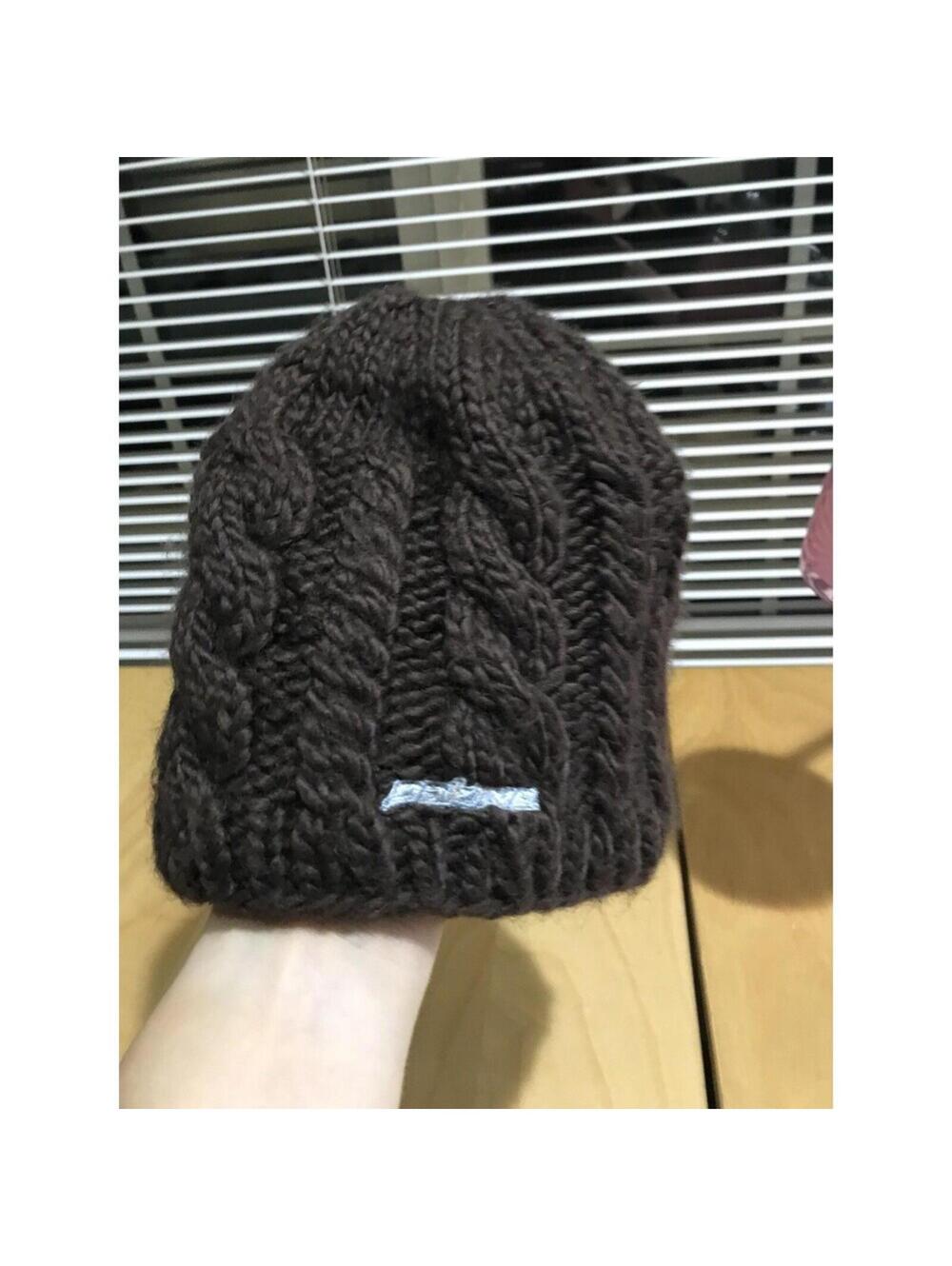 DAKINE brown knitted beanie 50% wool hat